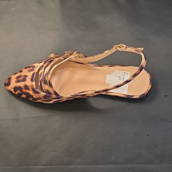 BRAND NEW FOREVER LEOPARD PRINT WOMENS SLINGBACK POINTED TOE WITH BUCKLE… - Picture 14 of 16